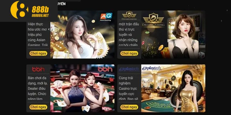 Game Casino của 888B đang rất được yêu thích